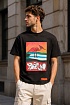 Чёрная оверсайз футболка Heron Preston