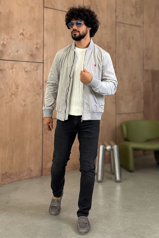 Мужской серый бомбер Роlо Ralрh Lаurеn