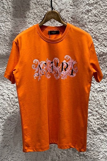 Оранжевая оверсайз футболка Amiri   