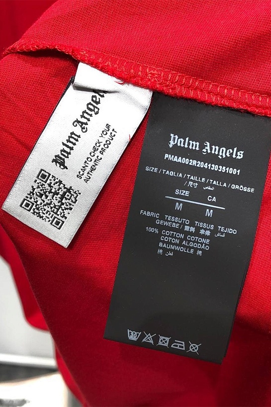 Чёрная оверсайз футболка Palm Angels