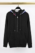 Чёрная кофта на молнии Moncler striped logo
