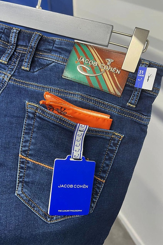 Мужские синие джинсы Jacob Cohen straight fit