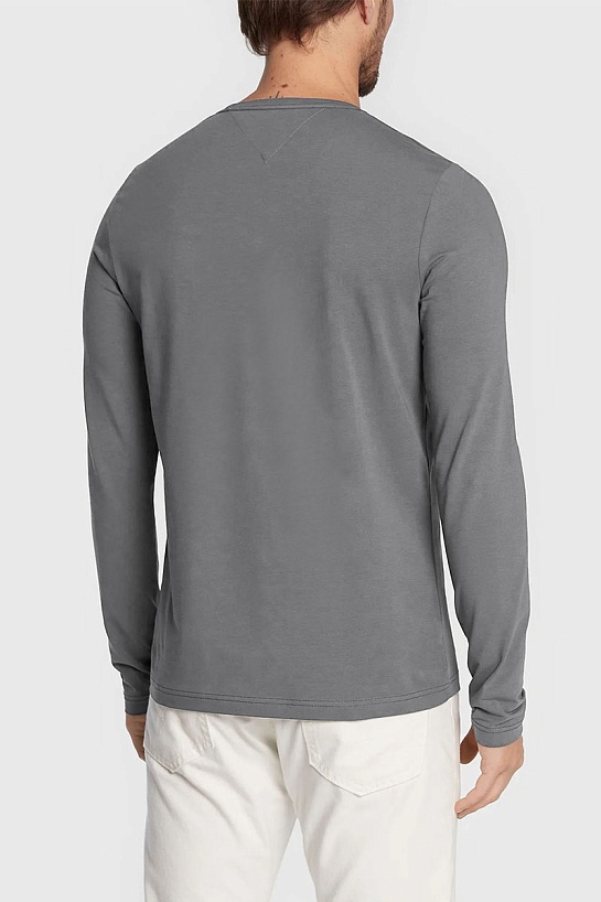 Мужской лонгслив Tommy Hilfiger серого цвета