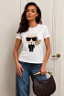 Женская белая футболка Karl Lagerfeld "Virgo"