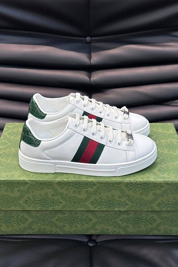 Женские белые кроссовки Gucci Ace   