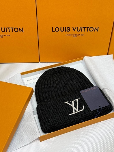 Шапка Louis Vuitton logo-embroidered - Black   