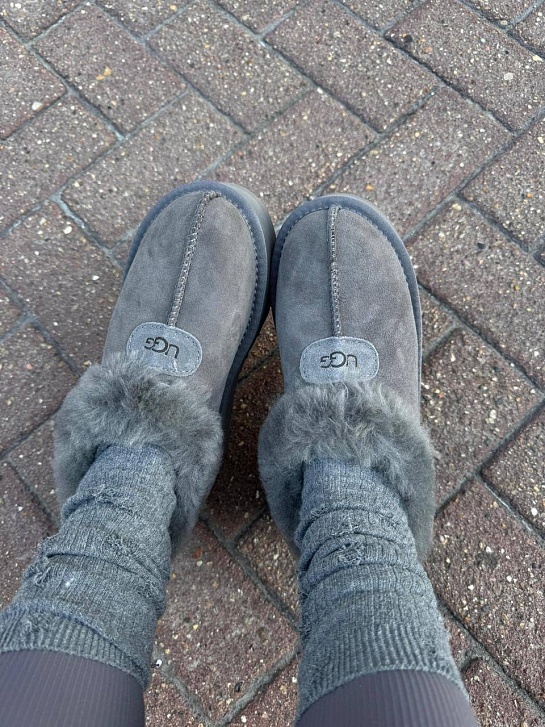 Женские ботинки с мехом UGG Mate Revival - Grey