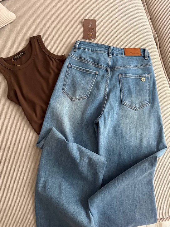 Синие женские джинсы Loro Piana premium