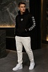 Мужское чёрное худи Balenciaga BB logo-print