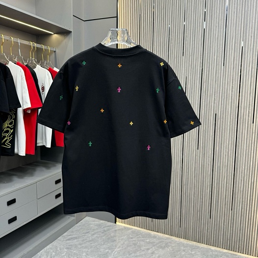 Чёрная оверсайз футболка Chrome Hearts Premium   