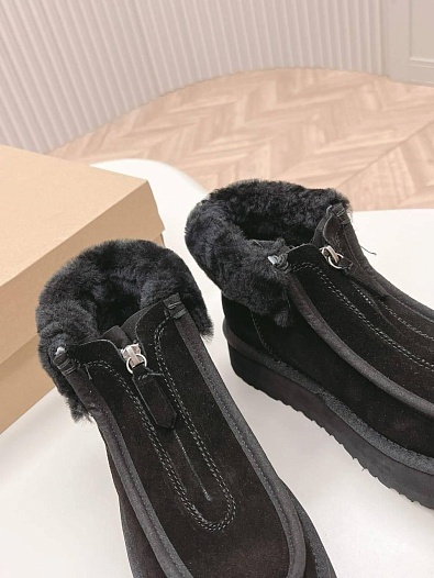 Женские замшевые ботинки с мехом UGG Funkette - Black
