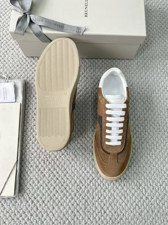 Женские замшевые кроссовки Brunello Cucinelli premium