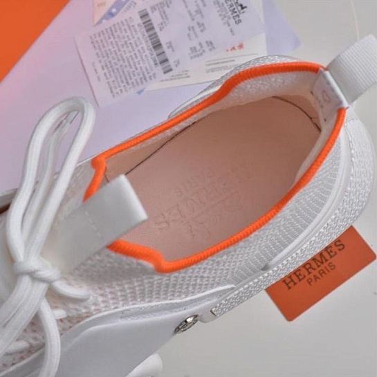 Мужские текстильные кроссовки Hermes Expert - White
