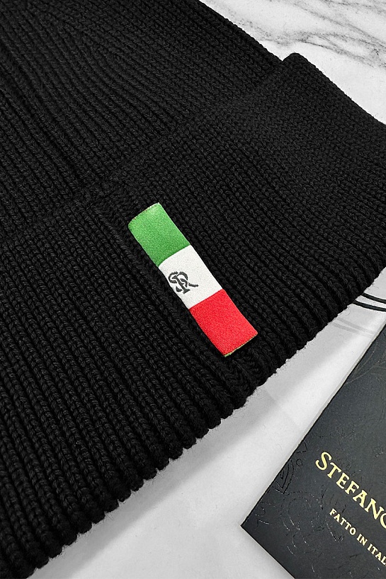 Шапка Stefano Ricci logo-embroidered - Black
