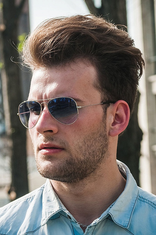 Солнцезащитные очки Ray-Ban Aviator Large Metal - Blue