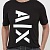 Мужская чёрная футболка Armani Exchange logo-print