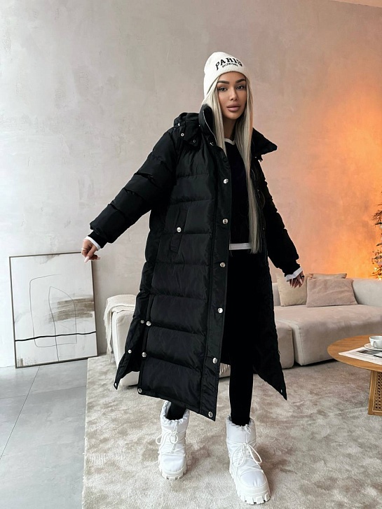 Женская чёрная куртка Prada Premium