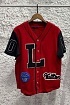 Мужская брендовая кофта Louis Vuitton Dreaming Baseball patches - Red