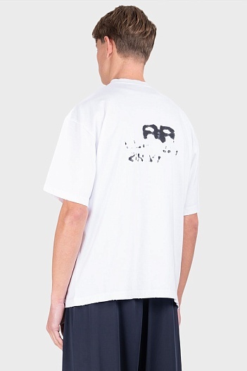 Футболка белого цвета Balenciaga Hand Drawn BB   