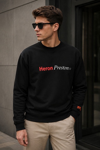 Мужской чёрный свитшот Heron Preston Multi Heron Censored   