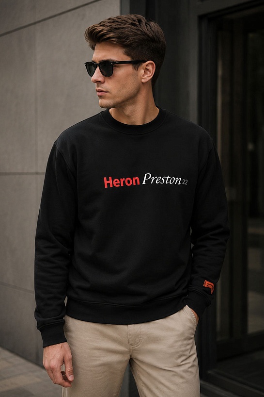Мужской чёрный свитшот Heron Preston Multi Heron Censored