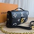 Кожаная сумка Louis Vuitton Pochette Mini 19x10 см - Black