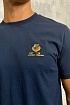 Футболка синего цвета Loro Piana logo-embroidered