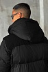 Удлинённый чёрный пуховик Burberry Nylon  logo-patch