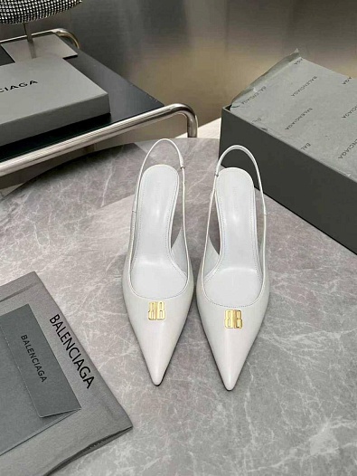 Женские кожаные туфли на каблуке Balenciaga premium   