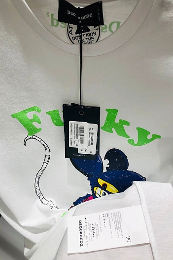 Мужская футболка Dsquared2 Mouse - White   