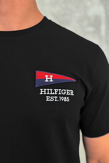 Мужская футболка Tommy Hilfiger flag logo - Black   