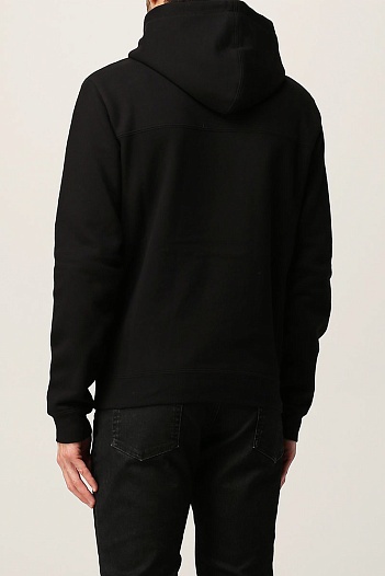 Чёрное худи Saint Laurent Paris logo-print   
