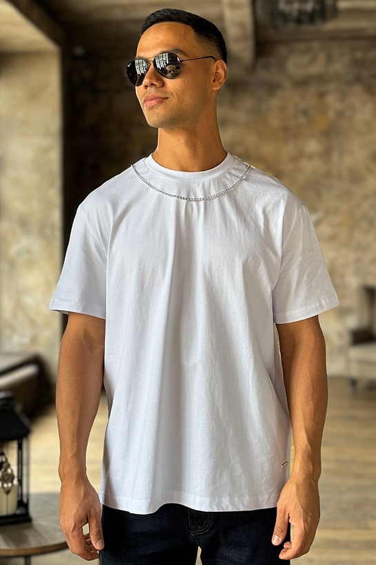 Белая оверсайз футболка Givenchy Chain