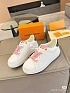 Женские кожаные кроссовки Louis Vuitton Time Out - White / Pink