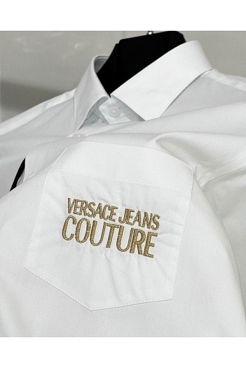 Классическая рубашка Versace Jeans Couture embroidered logo - White   