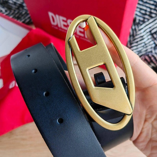 Кожаный ремень Diesel D-buckle (ширина 4 см, длина 95 / 100 см)   