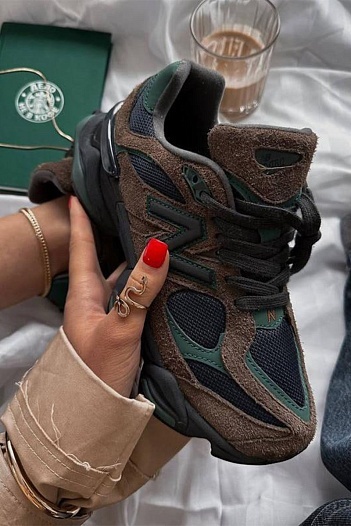 Кроссовки New Balance 9060 - Brown / Dark Green   