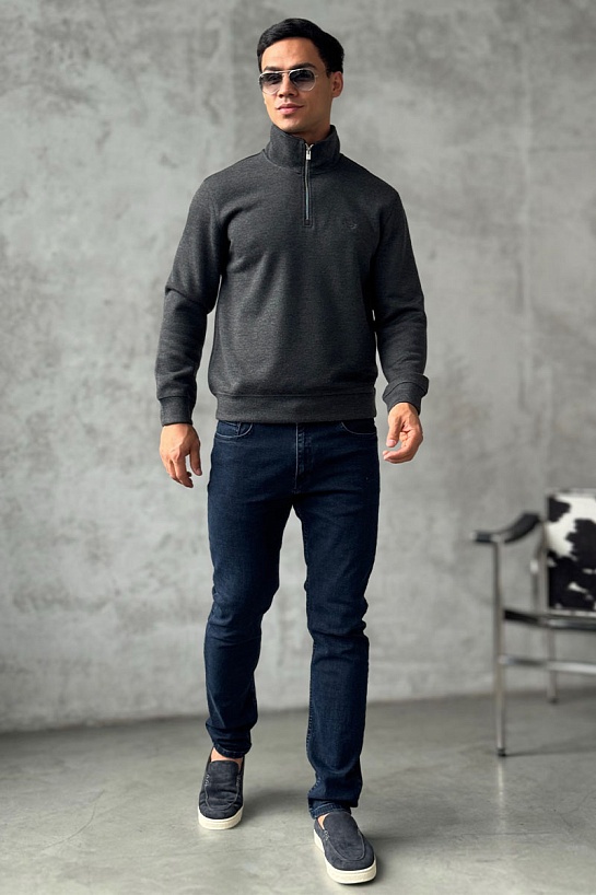 Утеплённая кофта Loro Piana zip-neck - Grey