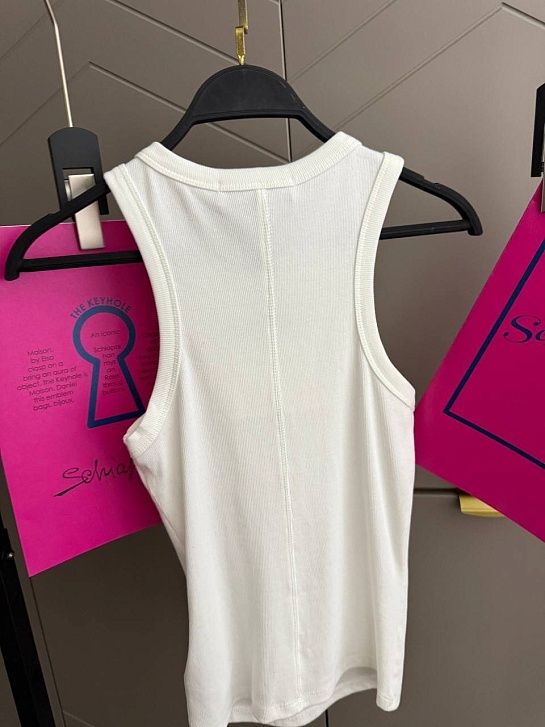 Женская хлопковая майка Schiaparelli premium - White