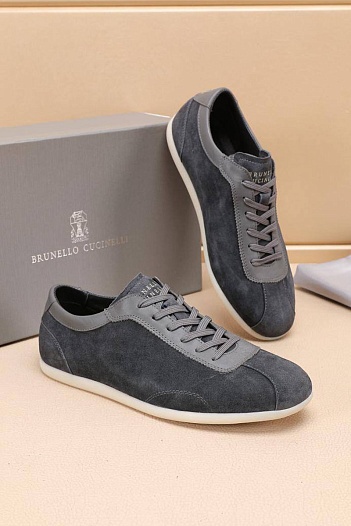 Мужские замшевые кроссовки Brunello Cucinelli   