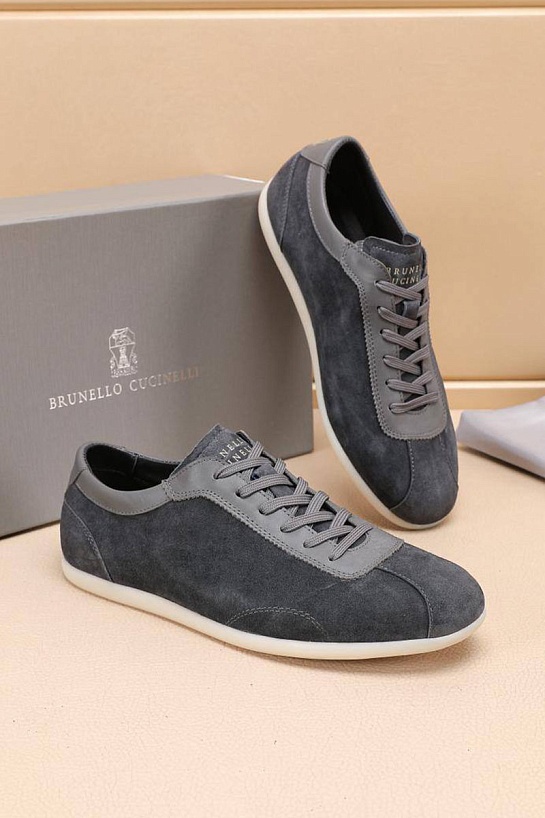 Мужские замшевые кроссовки Brunello Cucinelli