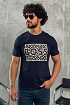 Мужская синяя футболка Hugo Boss logo-print