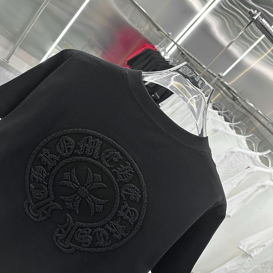 Чёрная оверсайз футболка Chrome Hearts Premium