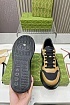 Мужские кожаные кроссовки Gucci - Beige / Black