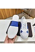 Кожаные кроссовки Valentino low-top - White / Blue