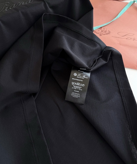 Мужская чёрная футболка Loro Piana premium
