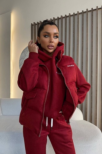 Женский красный костюм тройка MIU MIU   