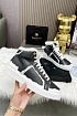 Кожаные кроссовки с мехом Balmain high-top - Black / White