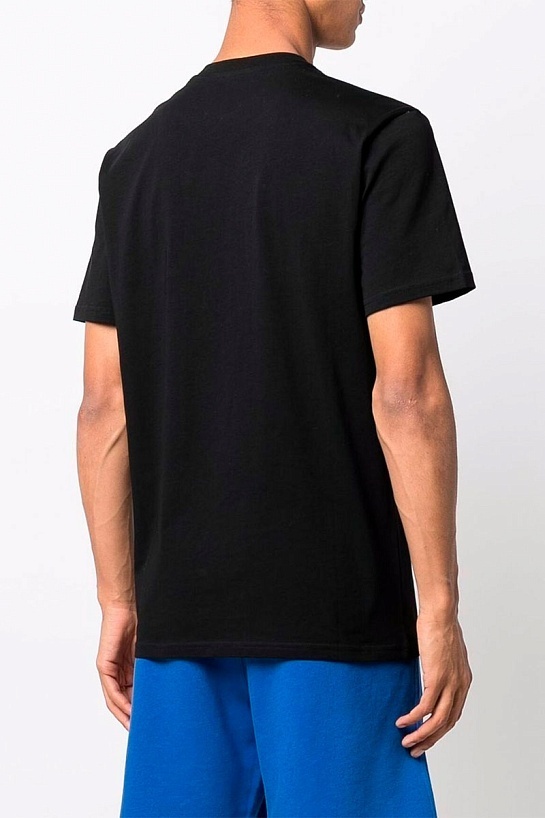 Черная оверсайз футболка Moschino logo-print