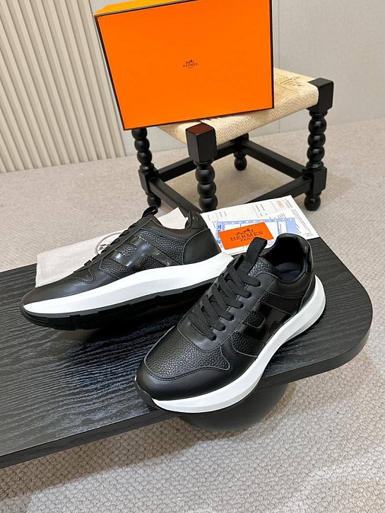 Мужские кожаные кроссовки Hermes